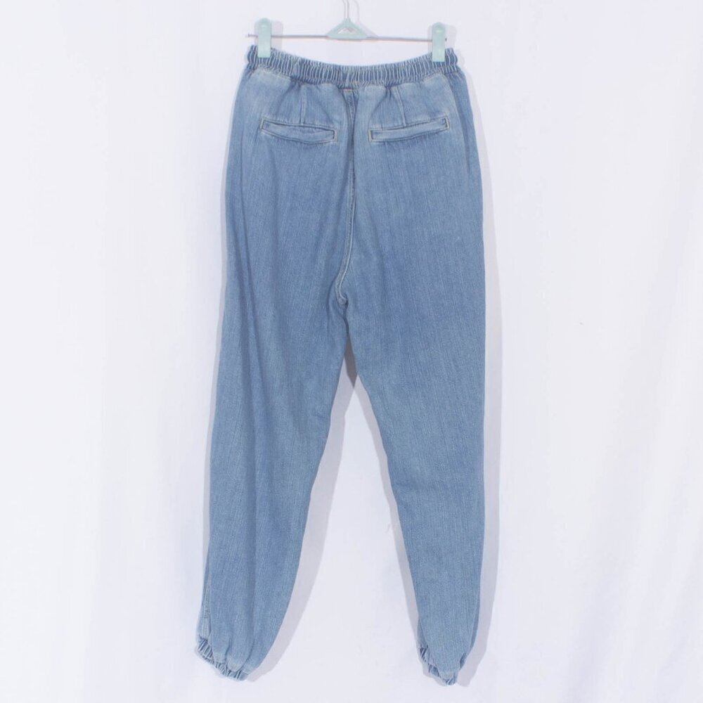 FREE PEOPLE Sloane Destructed Denim Jogger Pants Size XS - Picture 4 of 8